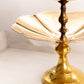 Gold Tone Brass 3-Tiered Serving Tray with Fancy Handle