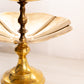 Gold Tone Brass 3-Tiered Serving Tray with Fancy Handle