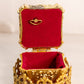 Vintage Gold Tone Hinge Lid Crown Trinket Music Box