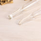 Vintage Gold Tone Metal Floral Bud Vase with Clear Glass Insert