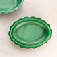Vintage Green Slag Glass Lidded Dish with Bird Designs