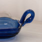 Vintage Imperial Collector's Guild Medium Cobalt Blue Glass Swan Dish