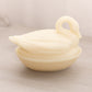 Vintage Imperial Glass Cream Milk Glass Swan Lidded Dish