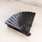 Vintage Imperial Glass Fan Shaped Black Glass Lidded Dish