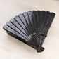 Vintage Imperial Glass Fan Shaped Black Glass Lidded Dish