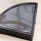 Vintage Imperial Glass Fan Shaped Black Glass Lidded Dish
