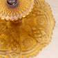 Vintage Imperial Glass Large Amber Cake Stand with Fancy Designs