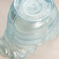 Vintage LE Smith Glass Light Blue Iridescent Leaf Vase