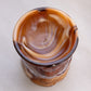 Vintage Imperial Glass Medium Brown Caramel Slag Owl Lidded Dish