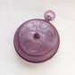 Vintage Imperial Glass Pocket Watch Clock Purple Glass Lidded Dish