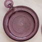 Vintage Imperial Glass Pocket Watch Clock Purple Glass Lidded Dish