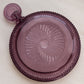 Vintage Imperial Glass Pocket Watch Clock Purple Glass Lidded Dish