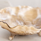 Vintage Imperial Medium Caramel Brown Slag Glass Open Rose Ruffle Bowl