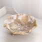 Vintage Imperial Medium Caramel Brown Slag Glass Open Rose Ruffle Bowl