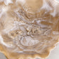 Vintage Imperial Medium Caramel Brown Slag Glass Open Rose Ruffle Bowl