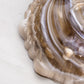 Vintage Imperial Medium Caramel Brown Slag Glass Open Rose Ruffle Bowl