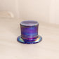 Vintage Imperial Small Blue Carnival Glass Hat Toothpick Holder