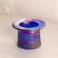 Vintage Imperial Small Blue Carnival Glass Hat Toothpick Holder