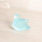 Vintage Imperial Small Light Blue Satin Glass Swan Figurine