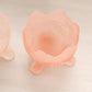 Vintage Imperial Small Pink Satin Glass 3-Toed Floral Dishes (Set of 2)