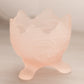 Vintage Imperial Small Pink Satin Glass 3-Toed Floral Dishes (Set of 2)