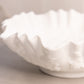 Vintage Imperial White Matte Glass Open Rose Ruffle Rim Bowl
