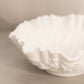 Vintage Imperial White Matte Glass Open Rose Ruffle Rim Bowl