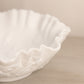Vintage Imperial White Matte Glass Open Rose Ruffle Rim Bowl