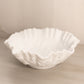 Vintage Imperial White Matte Glass Open Rose Ruffle Rim Bowl