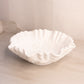Vintage Imperial White Matte Glass Open Rose Ruffle Rim Bowl