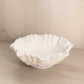 Vintage Imperial White Matte Glass Open Rose Ruffle Rim Bowl