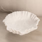 Vintage Imperial White Matte Glass Open Rose Ruffle Rim Bowl