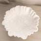 Vintage Imperial White Matte Glass Open Rose Ruffle Rim Bowl