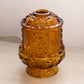 Vintage Indiana Glass Amber Stars & Bars Fairy Lamp Candleholder