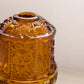 Vintage Indiana Glass Amber Stars & Bars Fairy Lamp Candleholder