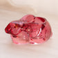 Vintage Indiana Glass Dark Pink Glass Bunny Rabbit Votive Candleholder
