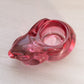 Vintage Indiana Glass Dark Pink Glass Bunny Rabbit Votive Candleholder