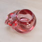 Vintage Indiana Glass Dark Pink Glass Kitty Cat Votive Candleholder