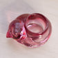 Vintage Indiana Glass Dark Pink Glass Kitty Cat Votive Candleholder
