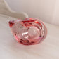 Vintage Indiana Glass Dark Pink Glass Kitty Cat Votive Candleholder