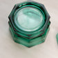 Vintage Indiana Octagonal Dark Green Glass Lidded Dish