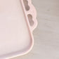 Vintage Jeannette Glass Large Rectangular Pink Milk Glass Handled Tray