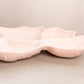 Vintage Jeannette Glass Large Shell Pink Milk Glass Divided Tray