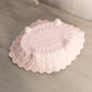 Vintage Jeannette Glass Oval Shell Pink Glass Bowl w/ Diamond Designs