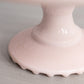 Vintage Jeannette Glass Shell Pink Milk Glass Cake Stand