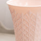 Vintage Jeannette Glass Shell Pink Milk Glass Crosshatch Vase