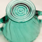 Vintage Jeannette Glass Swirl Ultramarine Blue Green Glass Sugar Bowl