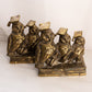 Vintage Jennings Brothers Brass Scholarly Owls Bookends