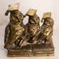 Vintage Jennings Brothers Brass Scholarly Owls Bookends