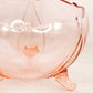 Vintage Lancaster Glass Company Large Pink Petal Bowl with 3 Toes